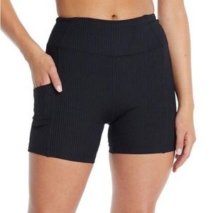 Year of Ours Ribbed Black Bike Shorts Size XS